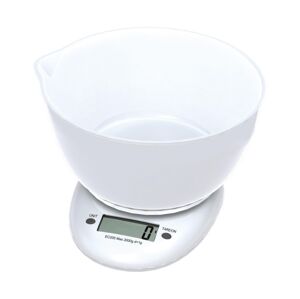 Digitální kuchyňská váha s mísou 1xCR2032 bílá