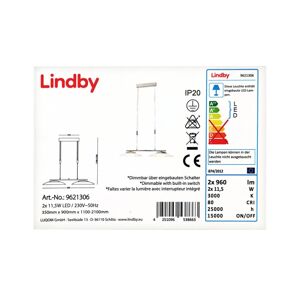 Lampenwelt Lindby - LED Stmívatelný lustr na lanku JUDIE 2xLED/11,5W/230V