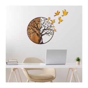 Nástěnná dekorace 92x71 cm strom a ptáci