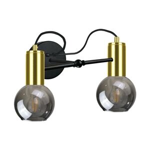 Nástěnné svítidlo LIVA 2xE27/60W/230V černá/zlatá