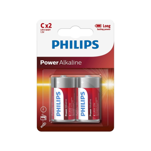 Philips Philips LR14P2B/10 - 2 ks Alkalická baterie C POWER ALKALINE 1,5V