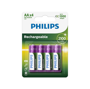 Philips Philips R6B4A210/10 - 4 ks Nabíjecí baterie AA MULTILIFE NiMH/1,2V/2100 mAh